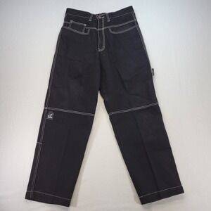 Karl Kani Carpenter Pants Men 32x32 Black Y2K Hip Hop Streetwear Contrast Stitch